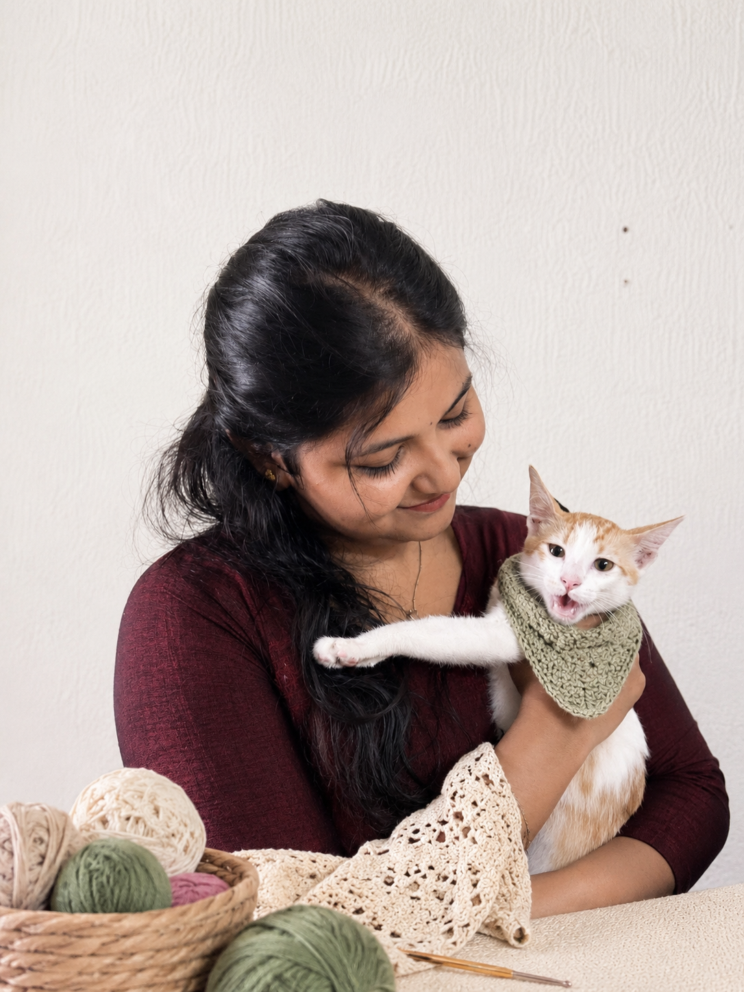 Maker in her studio